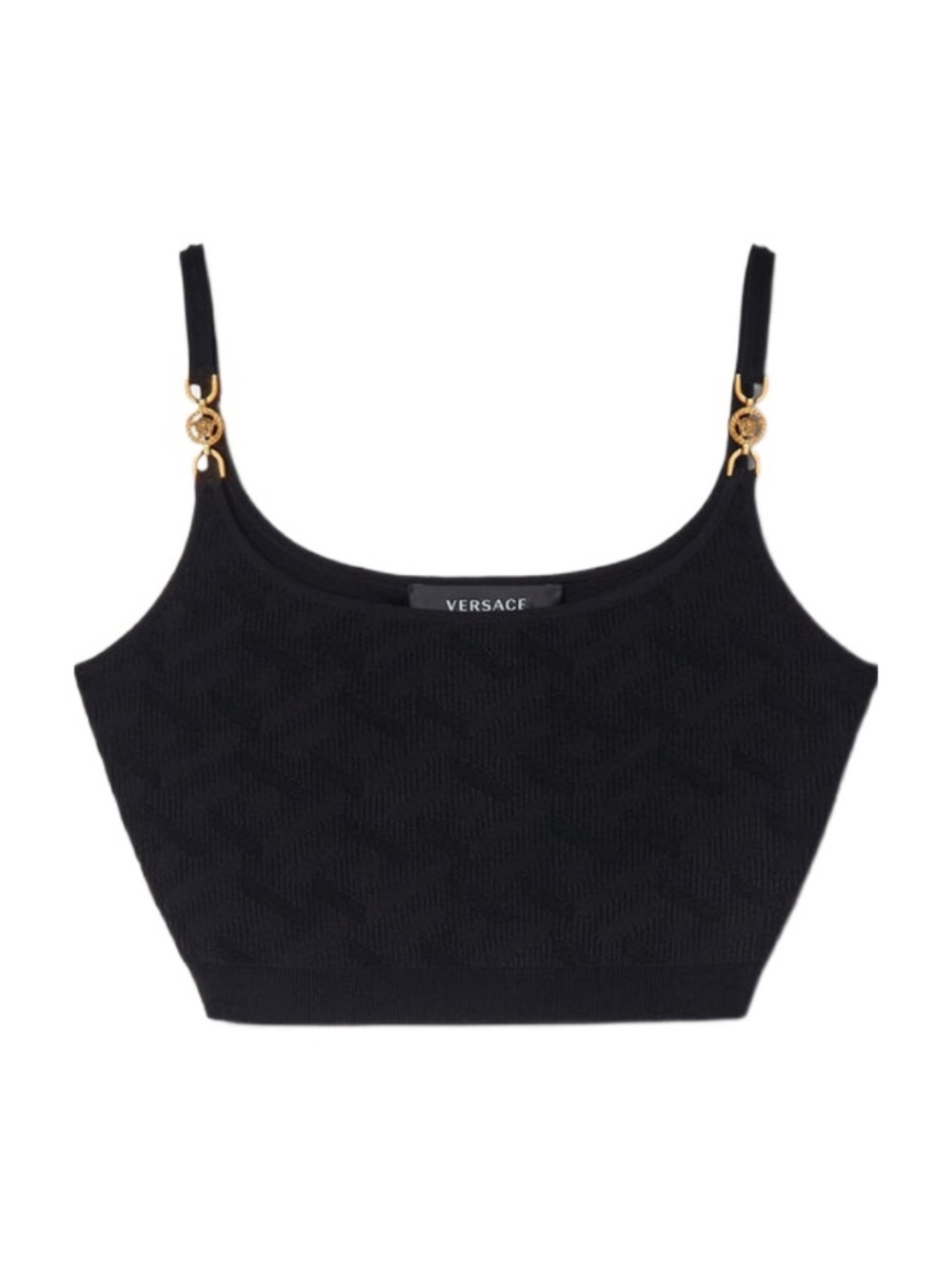 Versace Versace Medusa Plaque Cropped Knitted Top - Picture 1 of 7
